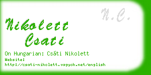 nikolett csati business card